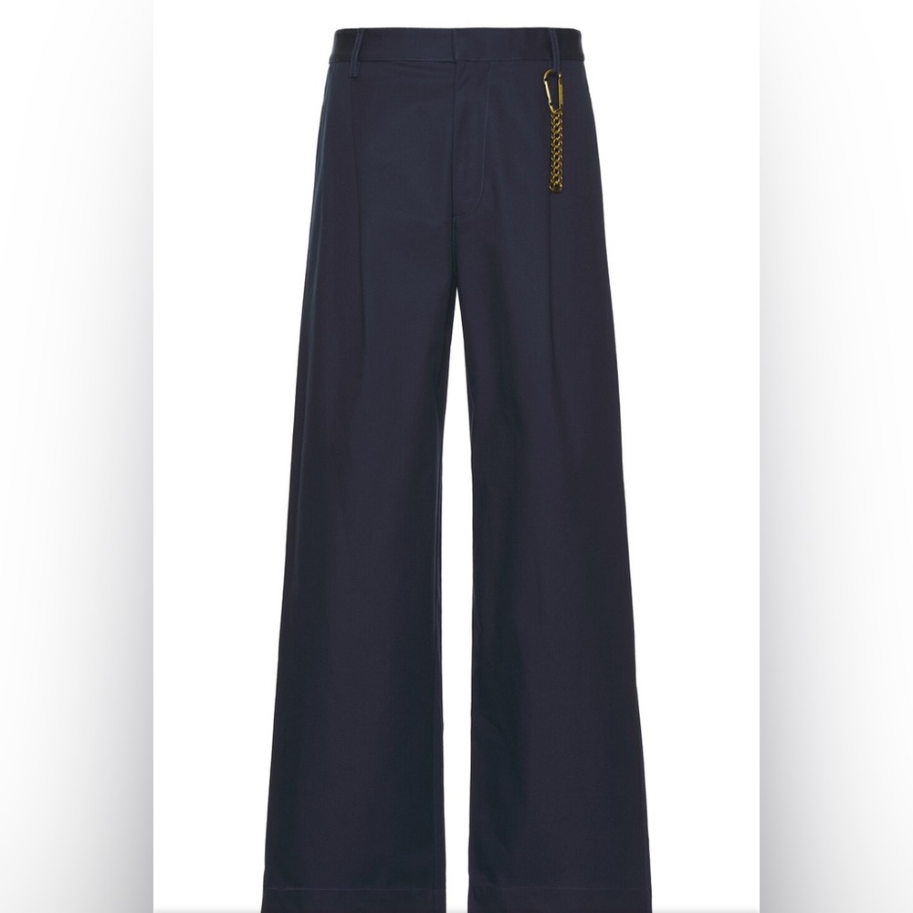 NWT DARKPARK Daniel Wide Leg Trousers in Blue Navy NEW FWRD CHAIN - Picture 2 of 14
